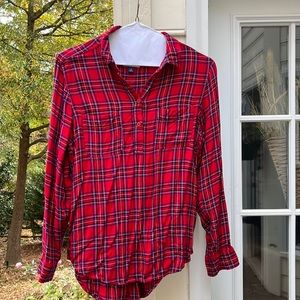 Women’s blouse size medium. Plaid.